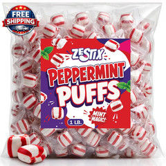 Peppermint Puffs Candy 1 LB – Soft Mint Treats for Candy Dish & Snacks