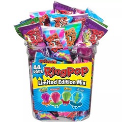Ring Pop Assorted Flavors Lollipops Candy Tub bulk Variety Pck ( 0.5 oz, 44 ct.)