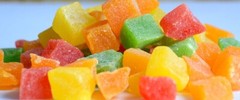 Mixed Fruit Jelly sweet Cubes, Sugar Coated Jelly Candy Cubes 250 gram