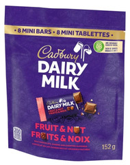 Cadbury Dairy Milk Minis Fruit and Nut, Milk Chocolate 144g (2 Pack)
