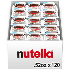 Hazelnut Spread with Cocoa for Breakfast, Bulk 120 Pack Mini Cups, 0.52 Oz Each,
