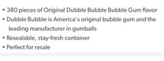 Dubble Bubble Bubble Gum ( 60.3 oz. 380 pcs.)