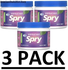 3 PACK – Xlear Spry Berryblast Mints with Xylitol Sugar Free 240 Ct (Total 720)