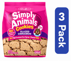 Simply Animals Glazed Cinnamon Cookies 14.5 oz (Pack Of 3)
