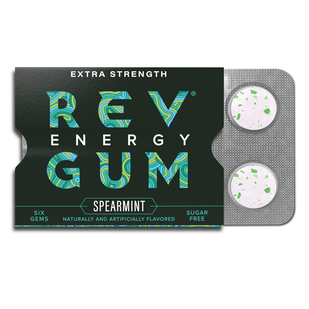 Rev Gum Caffeine Energy Gum | Extra Strength 100mg of Caffeine per Gem | Spea…
