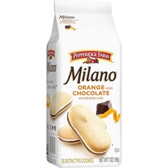 Luxurious Milano Sandwich Cookies – Chocolate Orange Flavor, 7 Oz Pouch
