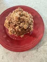 Banana Crumb Muffins with Vanilla Glaze * Banana Streusel Muffins