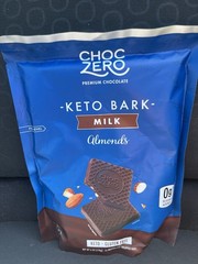Milk Chocolate with Almonds Sea Salt Keto Bark, 6 Ounce