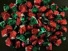 STRAWBERRY BON BONS -Strawberry Filled HARD CANDY – BULK CANDY- 50 Pieces