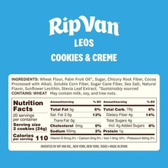 Rip Van LEOs – Cookies and Cream Sandwich Cookies – Low Sugar Snack Cookies -…