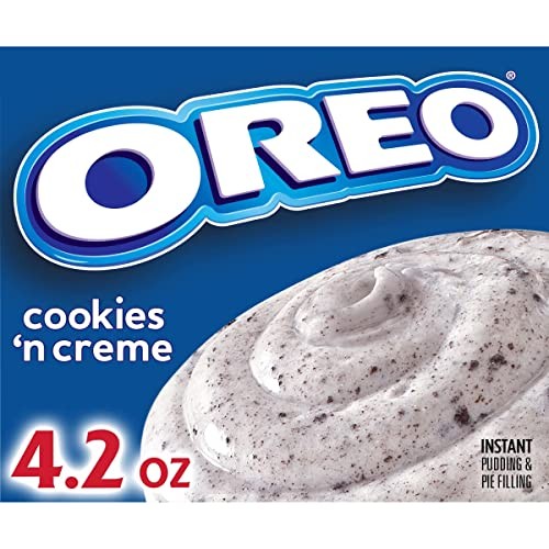 Jell-O Oreo Cookies ‘n Creme Instant Pudding & Pie Filling Mix (24 ct Pack, 4.2