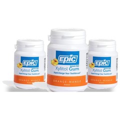 Epic Xylitol Gum Bottle Orange Mango 50 Pieces Sugar Free 3 Pack