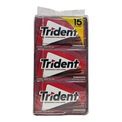 Trident Sugar Free Gum, Cinnamon, 15 Count 14 Pieces in Each Free Shipping E1/27