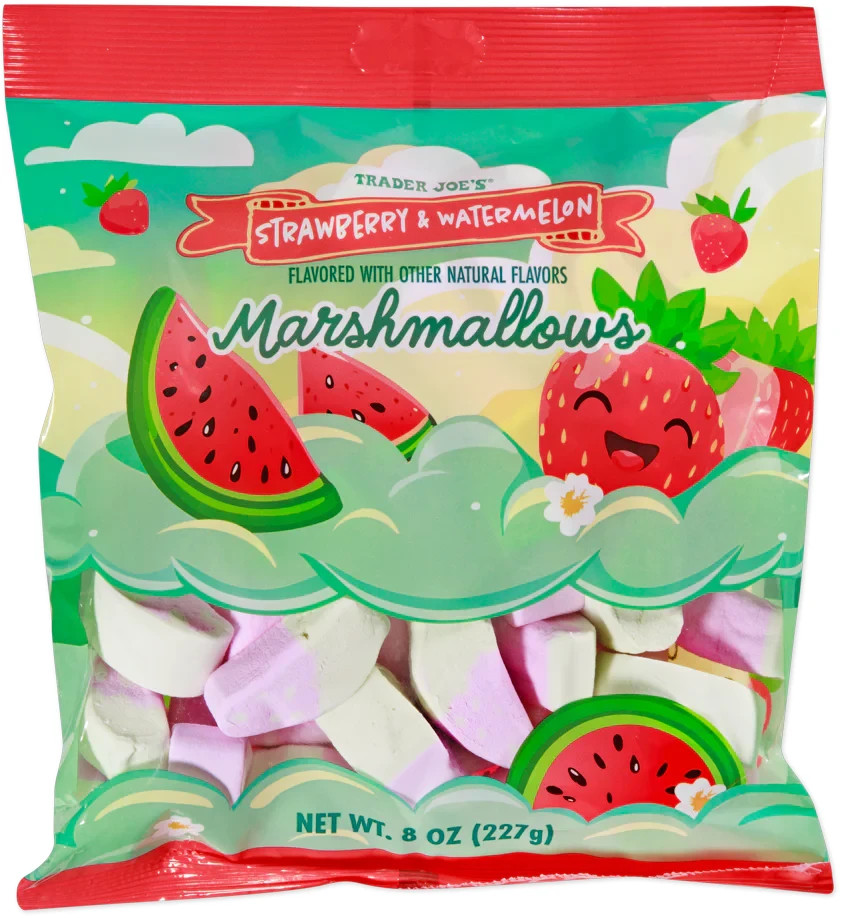 Trader Joe’s 8 oz. STRAWBERRY & WATERMELON Marshmallows ** BB 4/2026 **