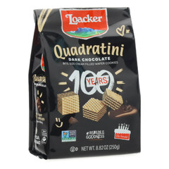 Quadratini Dark Chocolate, Creme-Filled Wafer Cookies, 8.82 oz. Bag