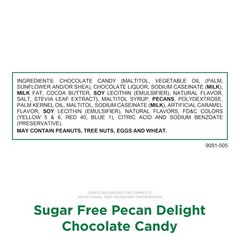 Individually Wrapped Sugar Free Milk Chocolate Pecan Delights – 10 oz Bag