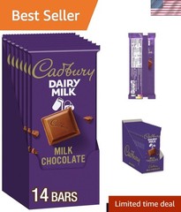 Deliciously Rich DAIRY MILK Milk Chocolate Bars – 3.5 oz x 14 Count Bulk Pack