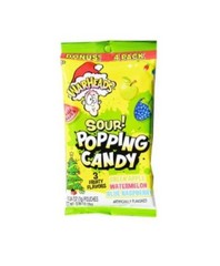 Warheads Christmas Extreme Sour Popping Candy Peg Bag, 0.74 oz, 4 Pack
