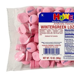 Howe Old-Fashioned Nostalgic Wintergreen Lozenges Candy, 13 oz Bag