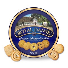 Royal Dansk Butter Cookies 12oz Premium Assorted Cookie Tin