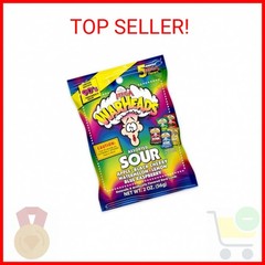 WARHEADS – Extreme Sour Hard Candy – Assorted Flavors – Sour Apple, Black Cherry