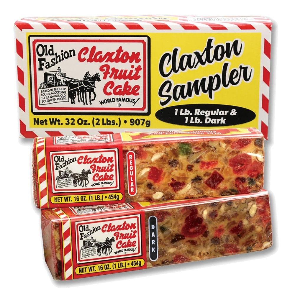 Gourmet Holiday Fruitcake Sampler – 2 Loaves of Regular & Dark Delights