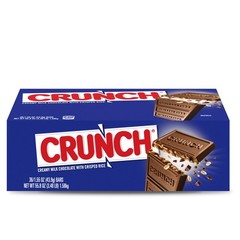 CRUNCH Full-Size Candy Bar, Creamy Milk 1.55 Ounce (Pack of 36), Chocolate