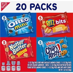 Nabisco Classic Snack Mix Variety Pack 20 Mini Packs OREO Chips Ahoy RITZ