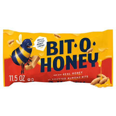 ( 2 Pack ) Bit-O-Honey Honey and Almond Taffy Candy 11.5 oz. Lay Down Bag Two