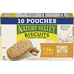 Nature Valley Biscuit Sandwiches, Peanut Butter, 1.35 Ounce (Pack of 10)
