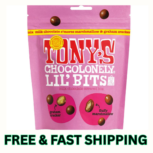 Tonys Chocolonely Lil’Bits Milk Chocolate S’mores 4 oz, Bag