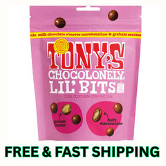 Tonys Chocolonely Lil’Bits Milk Chocolate S’mores 4 oz, Bag