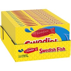SWEDISH FISH Soft & Chewy Candy, Bulk 12 – 3.1 oz (Pack of 12), Red