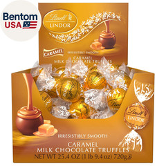 LINDOR Caramel Milk Chocolate Candy Truffles, Milk Chocolate Candy with Smooth,