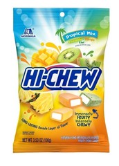 HI-CHEW Tropical Mix, 6 Bags, 3.53oz Each, Kiwi Pineapple Mango Taffy Candy