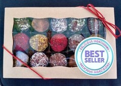 Organic Vegan Gift Box of Truffles/Bliss Balls: Gluten-free, Sugar-free,