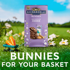 3 Bags of Ghirardelli Bunny Cookie Milk Chocolate Candy 5.8 Oz Big Bag