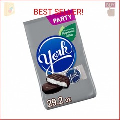 YORK Dark Chocolate Peppermint Patties, Candy Party Pack, 29.2 oz