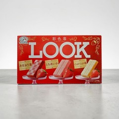 FUJIYA LOOK 3 Kinds of Japanese Strawberry Chocolate 1.5 OZ- Pack of One (1)