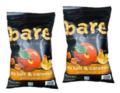 2-PACK bare Baked Crunchy sea salt & caramel Apple Chips 13.5 oz each bag