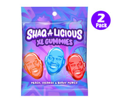 Shaq-A-Licious XL Gummies Peach, Berry Punch & Orange 6.2 (Pack of 2)