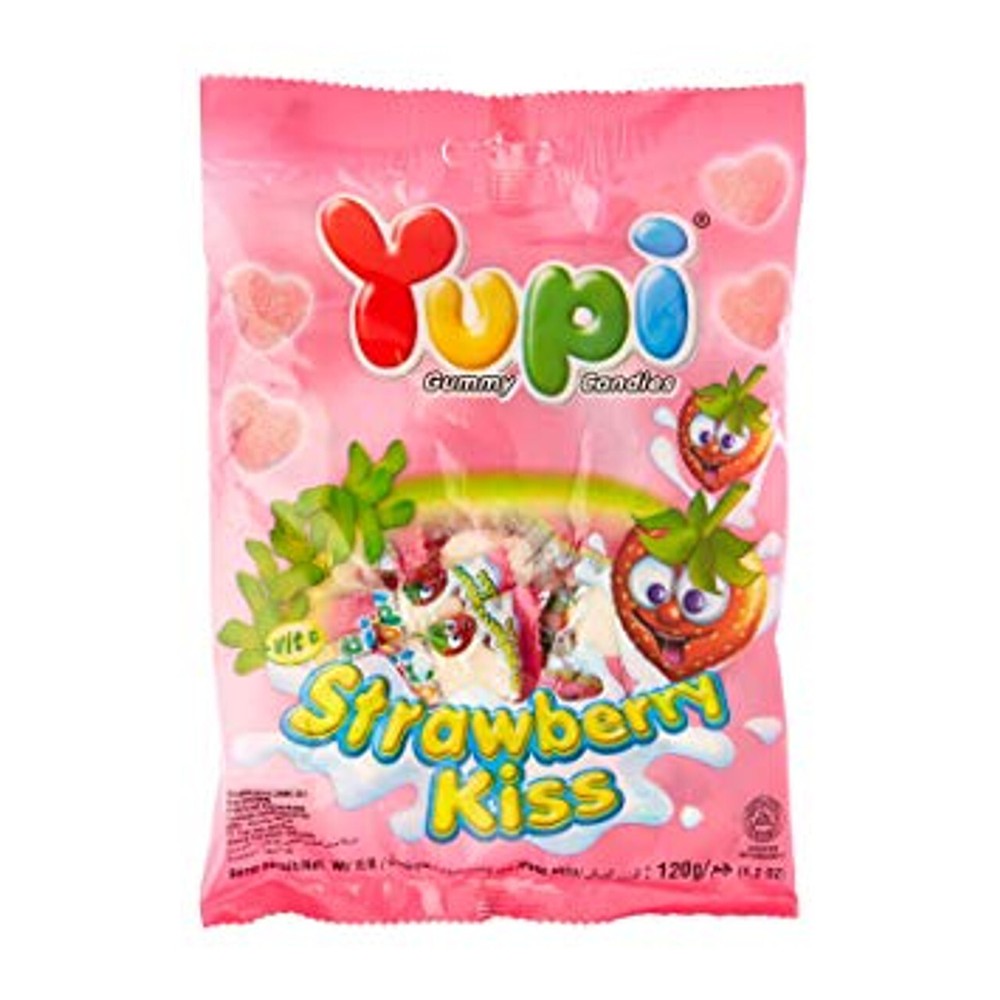 Yupi Strawberry Kiss Gummy Candies 4.2oz (120g) featured on Run Jin (US seller)
