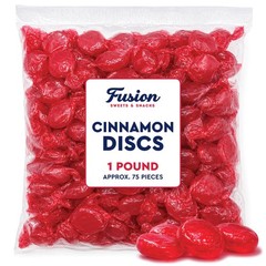 Cinnamon Discs Hard Candy, Bulk 1 Pound, Red, Individually Wrapped | Individuall