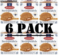 6 PACK – Daelmans, Stroopwafels, Caramel, 8 Waffles, Total 48 Waffles