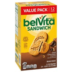 belVita Blueberry Breakfast Biscuits, Value Pack, 12 Packs (4 Biscuits Per Pack)