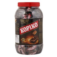Kopiko Coffee Hard Candy 1.76 Pound Jar Real Coffee Extract Pocket Candy