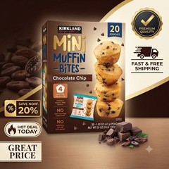Kirkland Signature Mini Muffin Bites Chocolate Chip 20 Count x 1.65 Oz