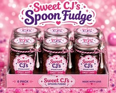 6 Pack Chocolate Spoon Fudge In Glass Jar 16 Oz Jar With Spoon And Lid (6 jars)
