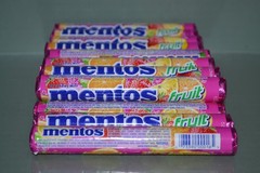 (19) Mentos Chewy Mint Candy Rolls, Fruit Flavor, 1.32 oz Each, BB 01/2028