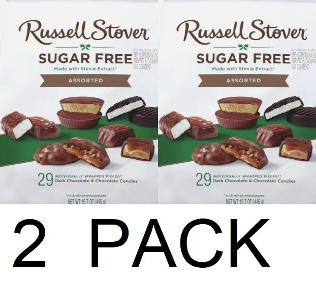 Russell Stover Sugar Free Assorted Chocolates Candy 15.7 oz Bag – 2 PACK